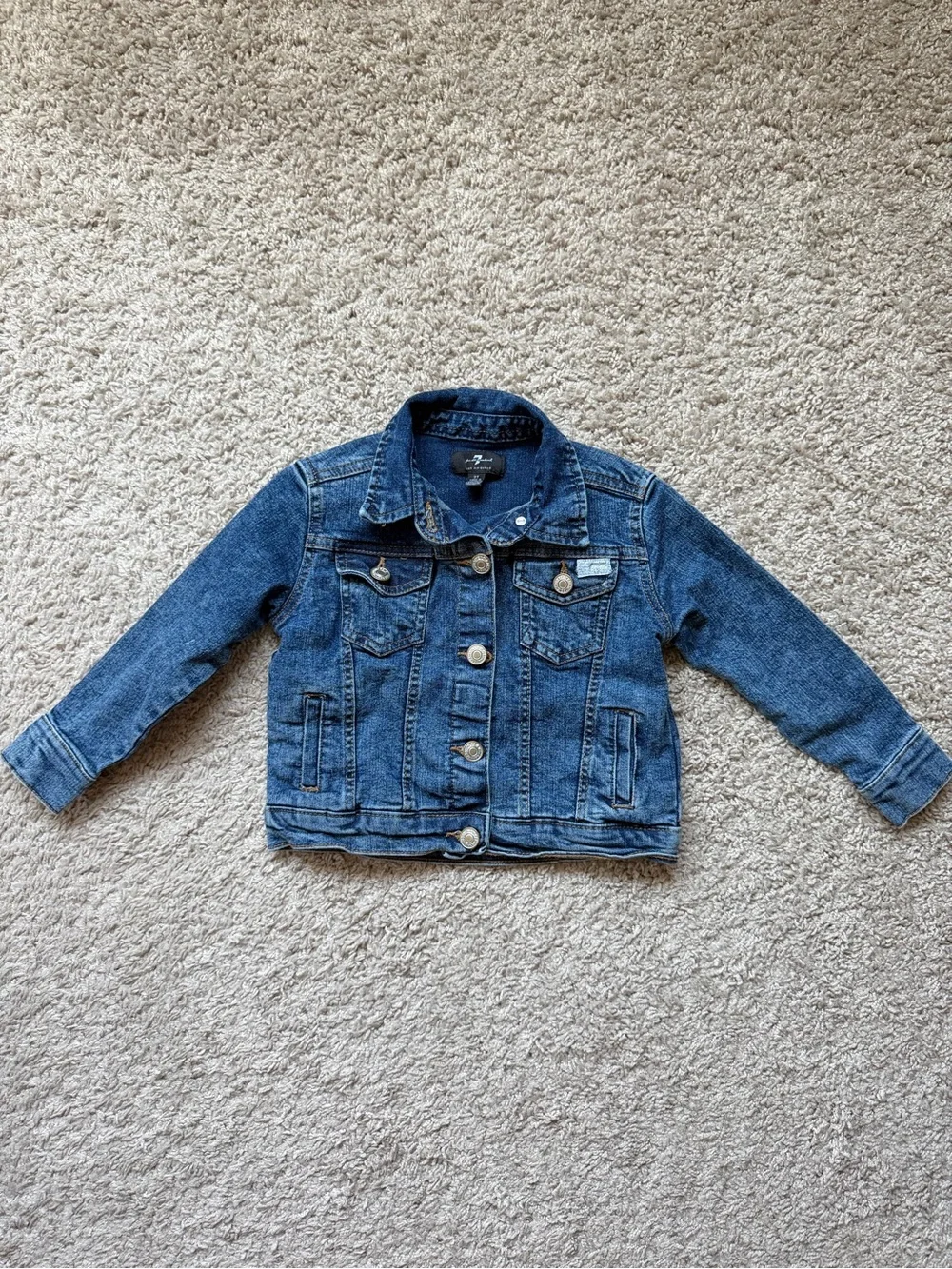 Toddler Girl Dark Blue Jean Jacket 3T
